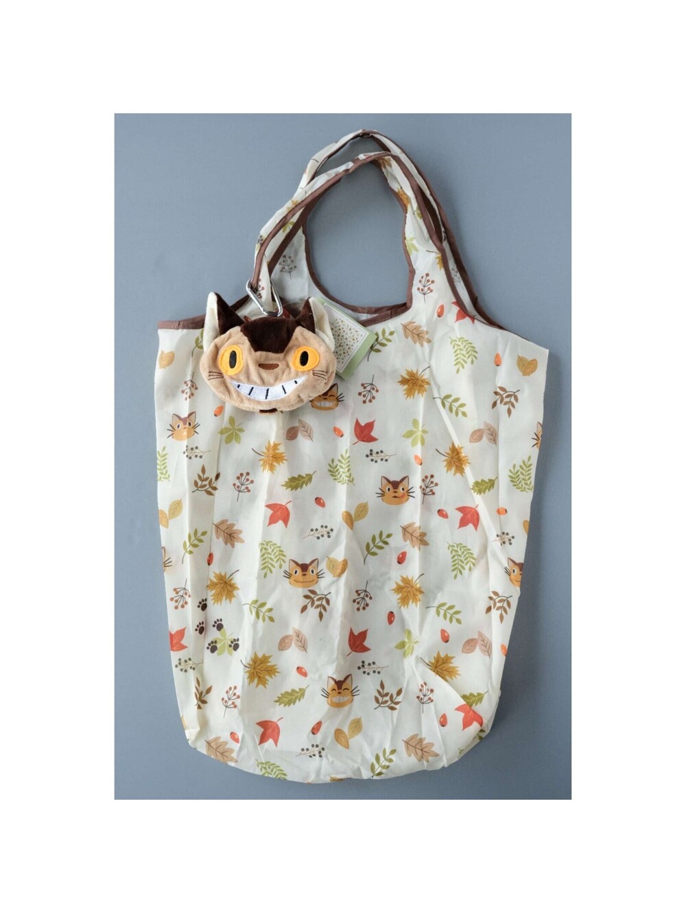 My Neighbor Totoro Cat Bus Forest Reusable Shopping Tote Bag Plush Pouch NWT